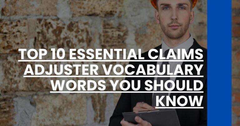 Top 10 Essential Claims Adjuster Vocabulary Words You Should Know Feature Image